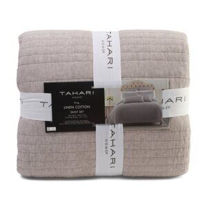 TAHARI HOME Linen Blend Quilt Set